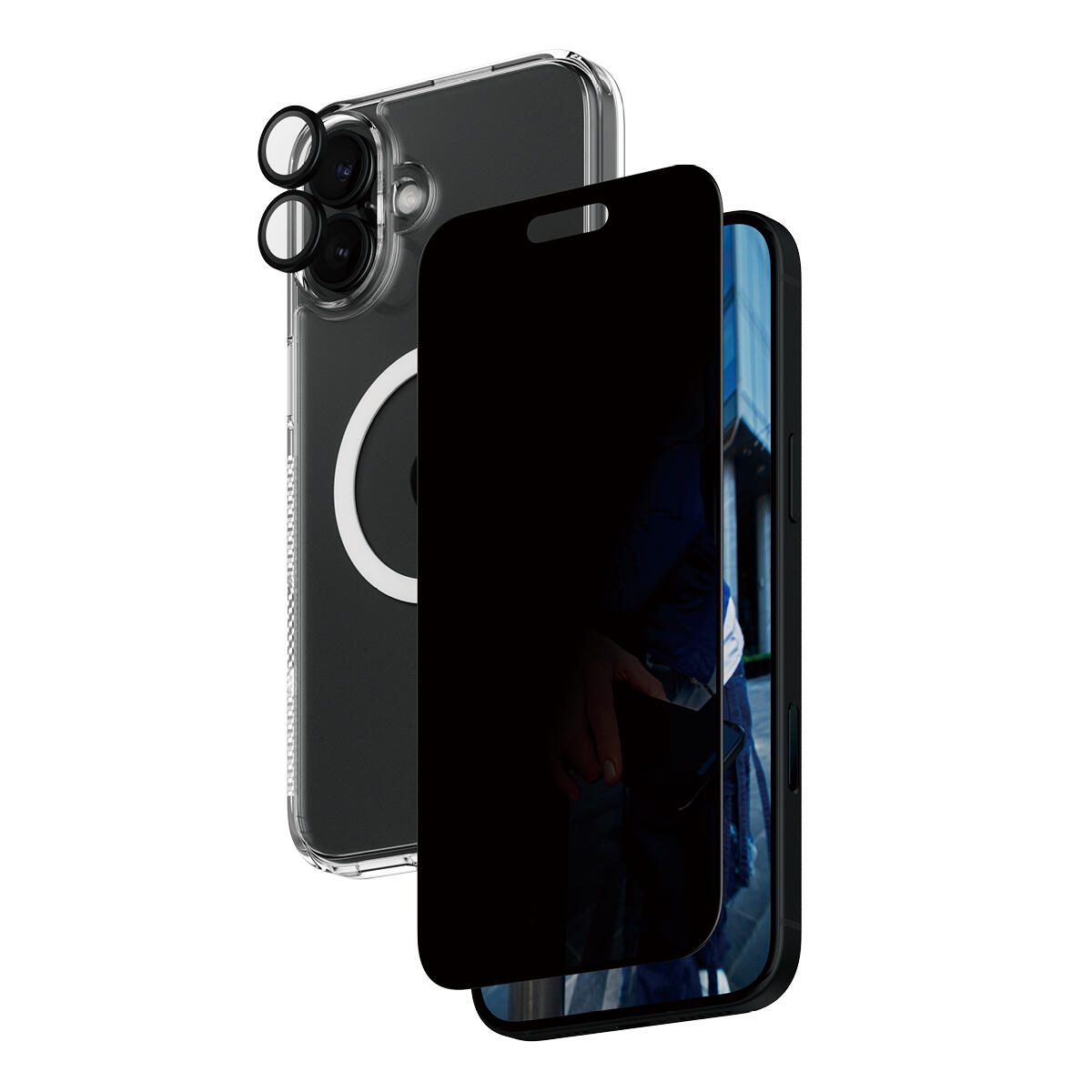 PanzerGlass® 3-in-1 Privacy Protection Schutzset für iPhone 16 Plus PanzerGlass® 3-in-1 Privacy Protection Schutzset für iPhone 16 Plus